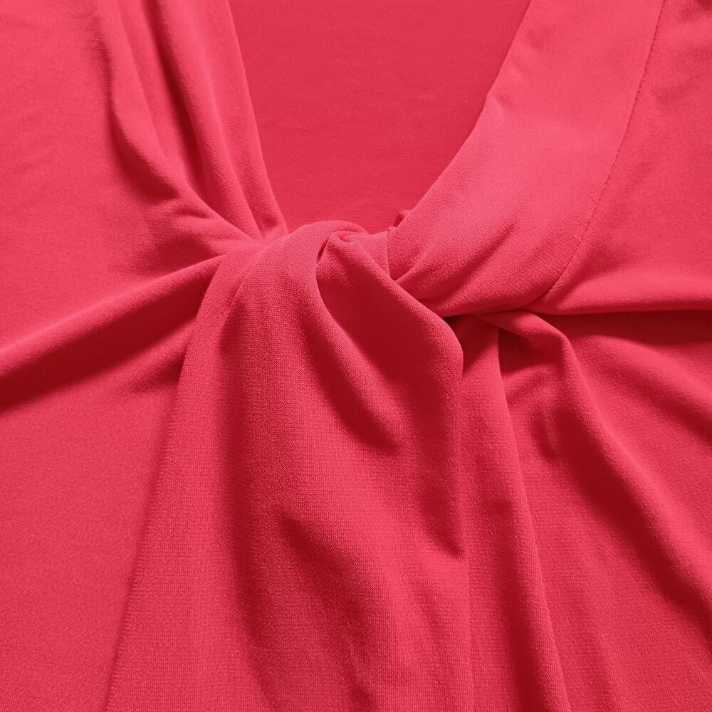 Calvin Klein Women's Sleeveless V-Neck Top Career Tank Petite Med Rose Red - Picture 2 of 7